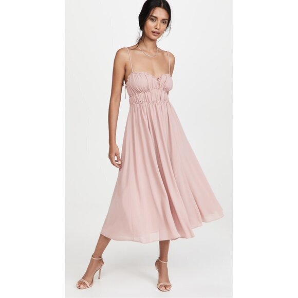 ๐O.P.T.๐ Gigi Dress ~ Chiffon Pink XS NWT - Picture 4 of 16